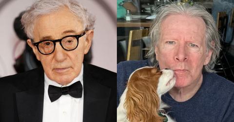Split image of Woody Allen and Legs McNeil.