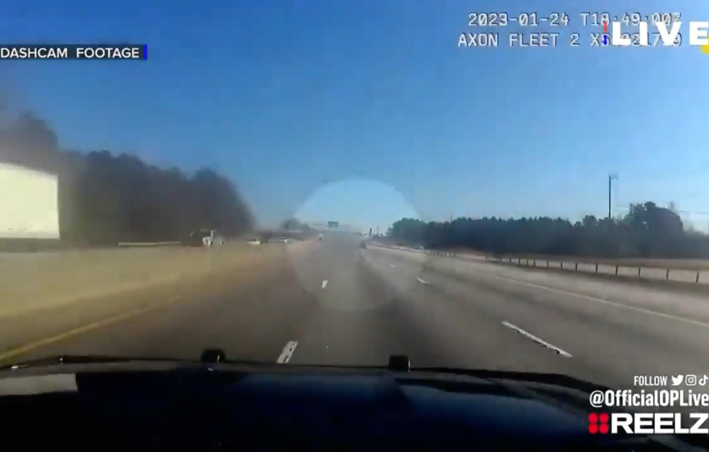 Dashcam Captures High Speed Police Chase With Bank Robbery Suspect