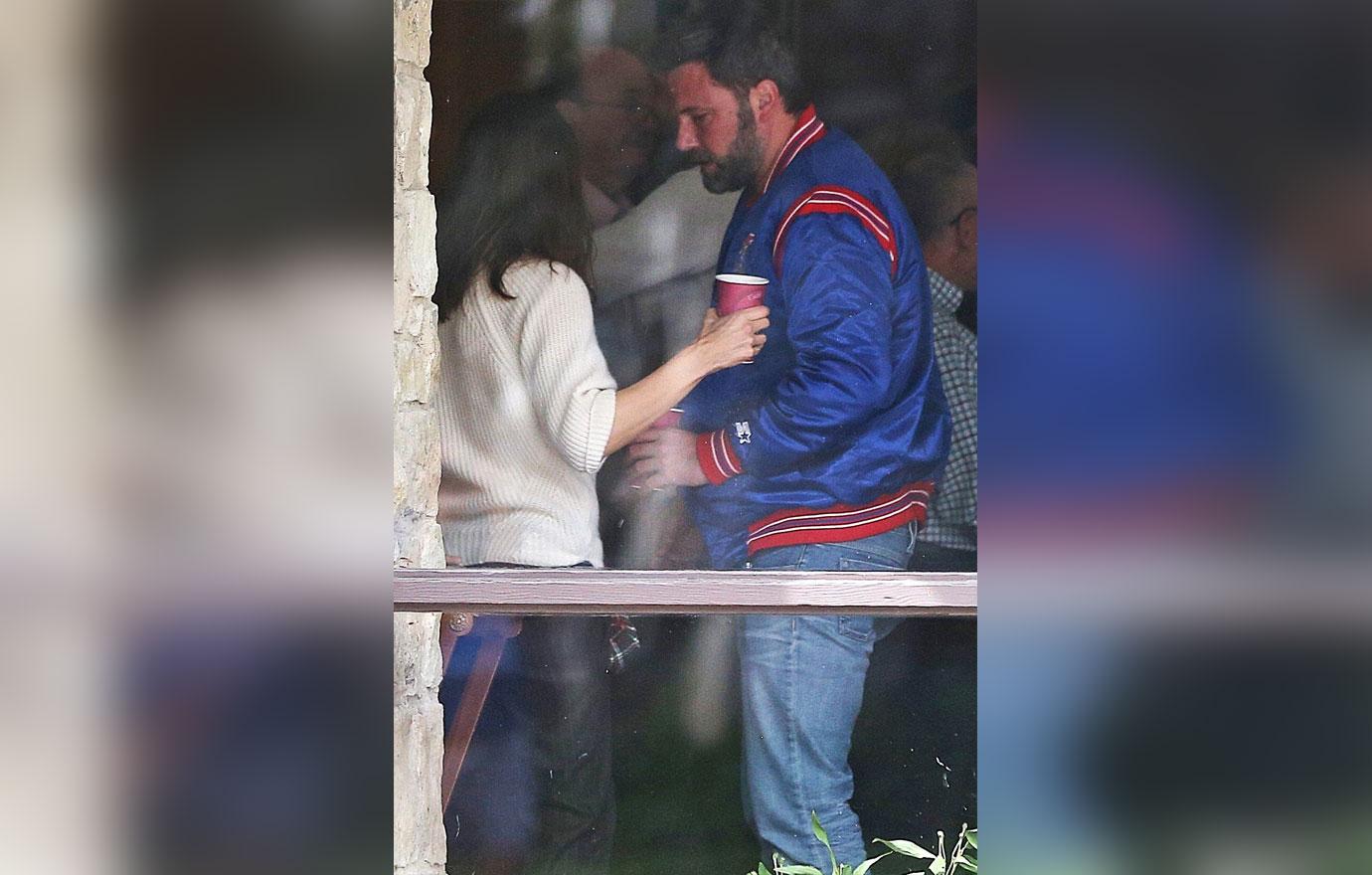 Ben Affleck and Jennifer Garner share an intimate moment at church