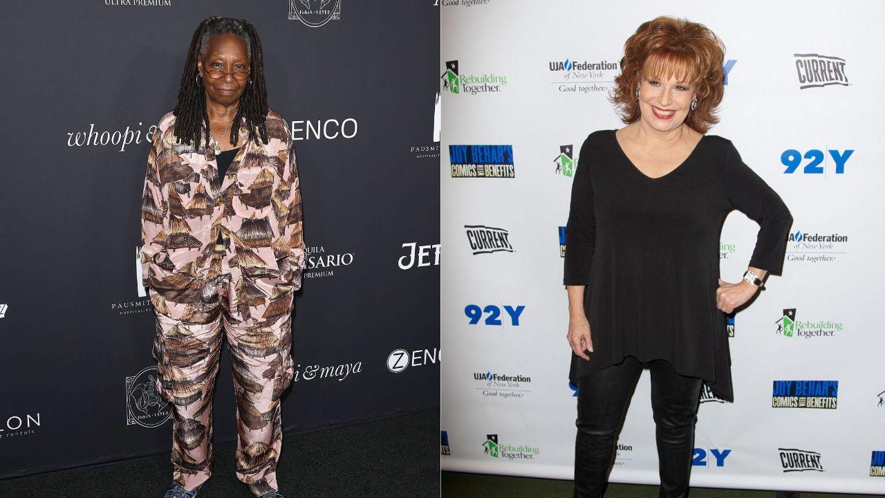 Split Image of Whoopi Goldberg and Joy Behar