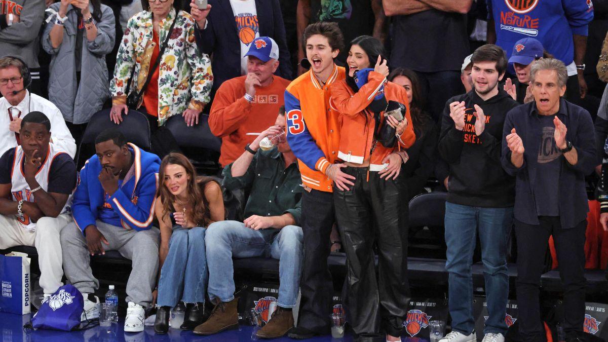 image of Kylie Jenner and Timothée Chalamet love to go to the Knicks game. 