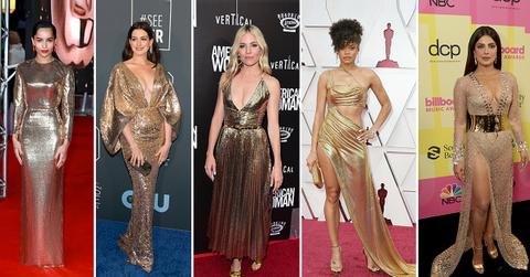 glow gold red carpet fashion style