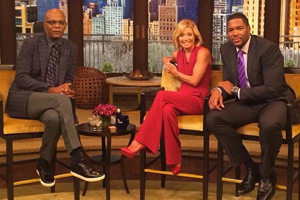 Samuel L. Jackson appears on Live! with Kelly and Michael [Photo Credit: Instagram]