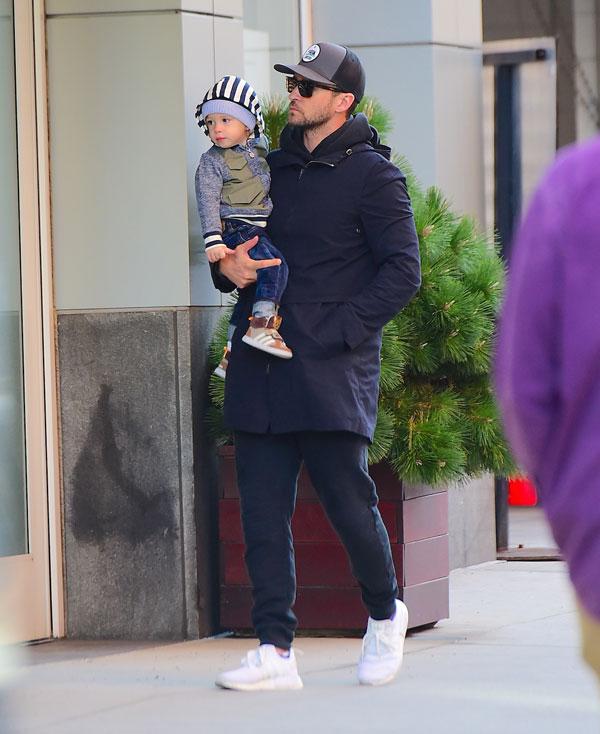 Justin Timberlake dotes on son Silas in New York