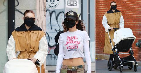 gigi hadid out with daughter and friend