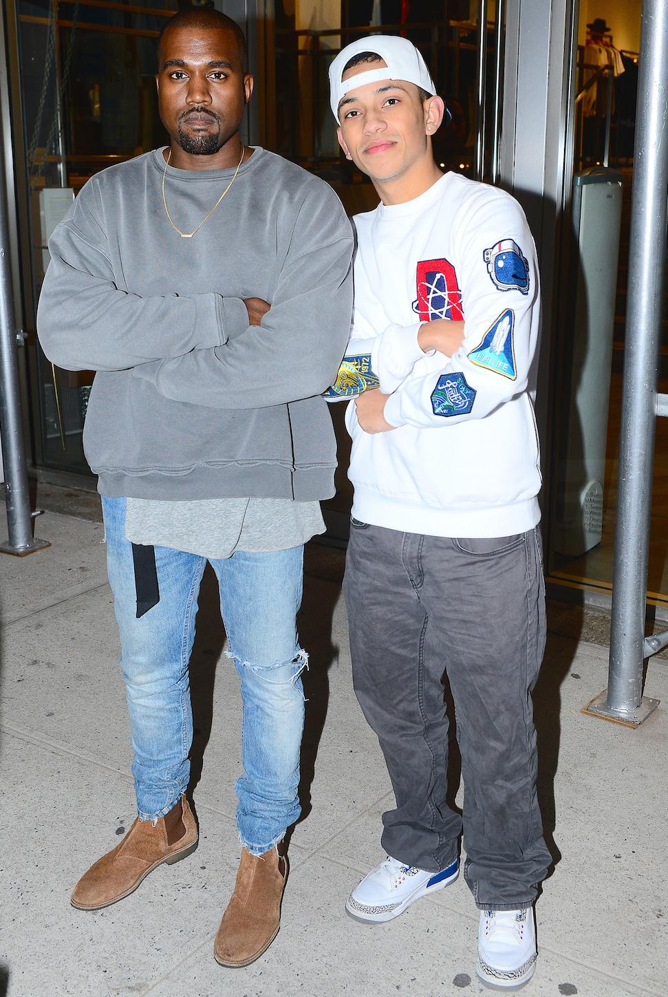 Kanye West: Snakeskin Backpack in NYC: Photo 2596231, Kanye West Photos