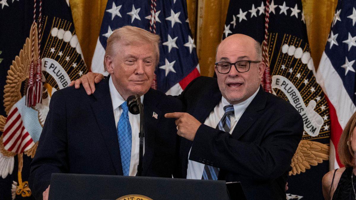 Image of Donald Trump boosted Mark Levin with a public endorsement.