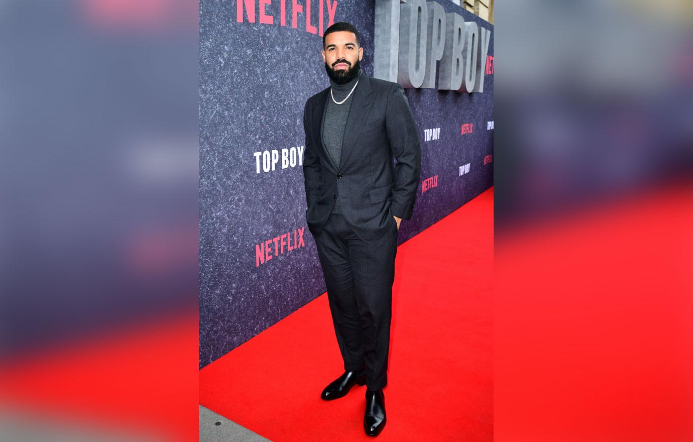 Drake Suit Red Carpet Dad Life Celebrates Son Birthday