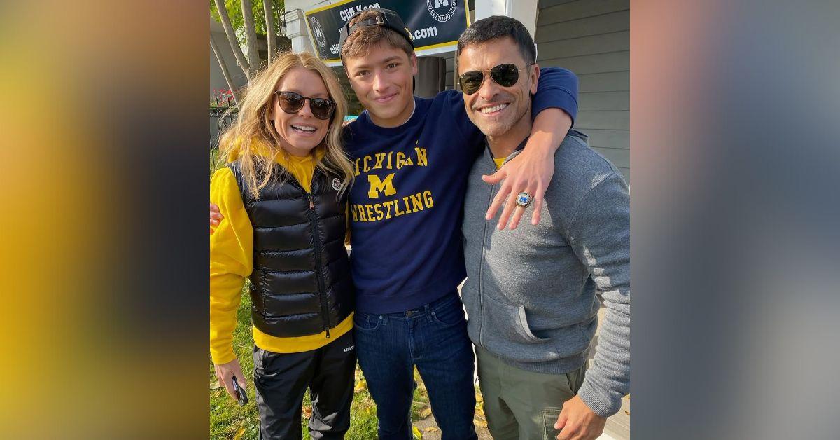 image of Kelly Ripa secretly watched her son perform on Broadway.