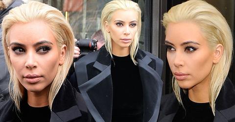 kim kardashian blonde hair