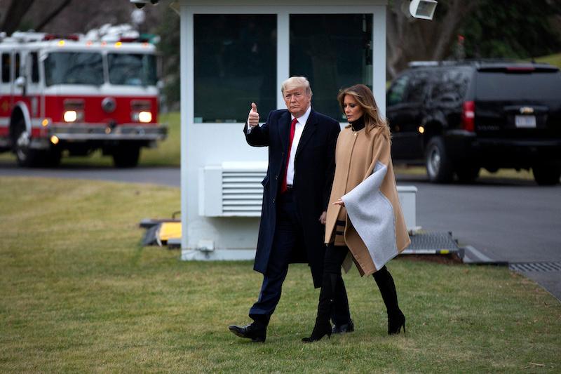 melania donald trump mocked entrance home