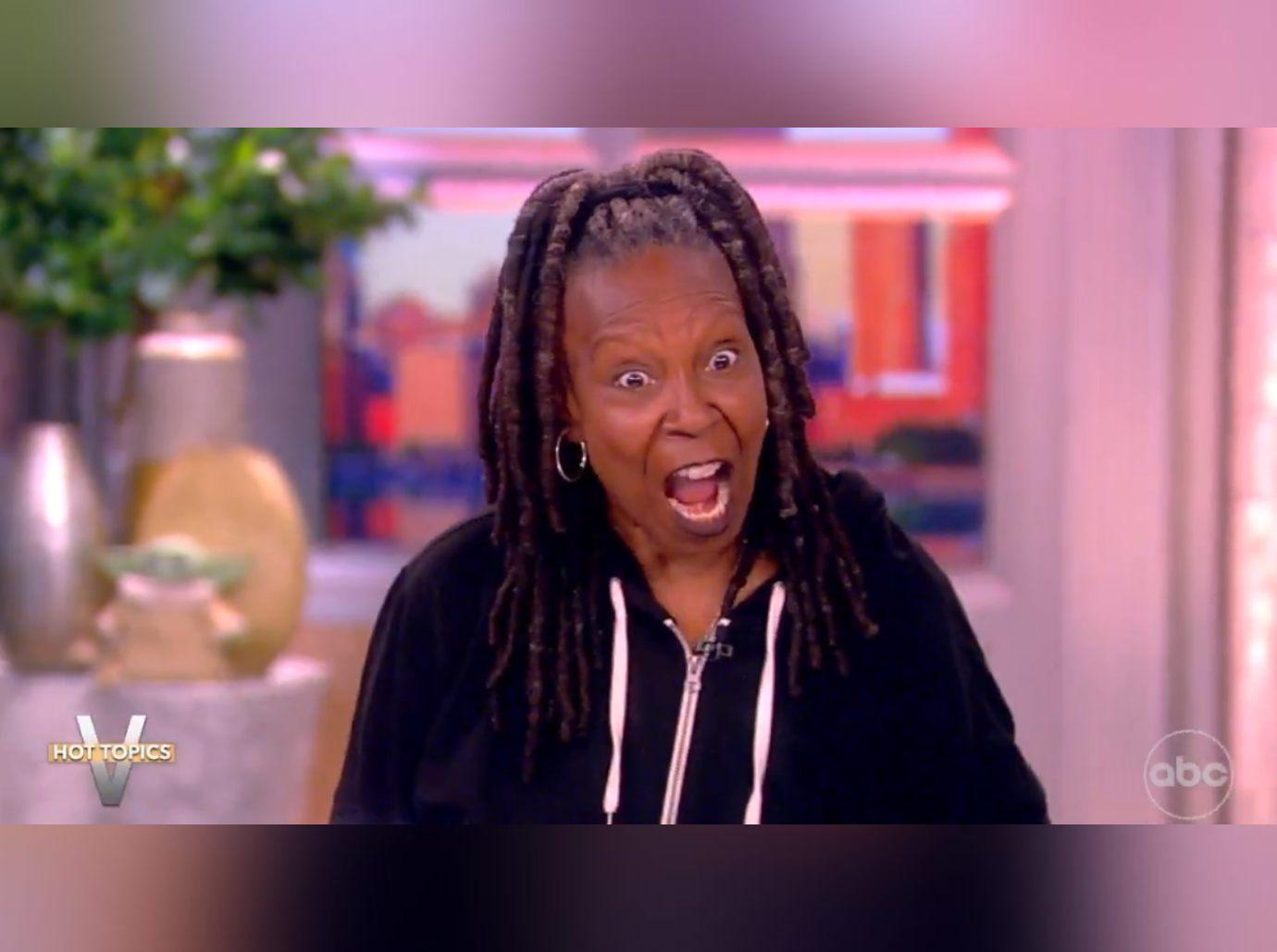 whoopi goldberg pretends blow up producer skit the view watch