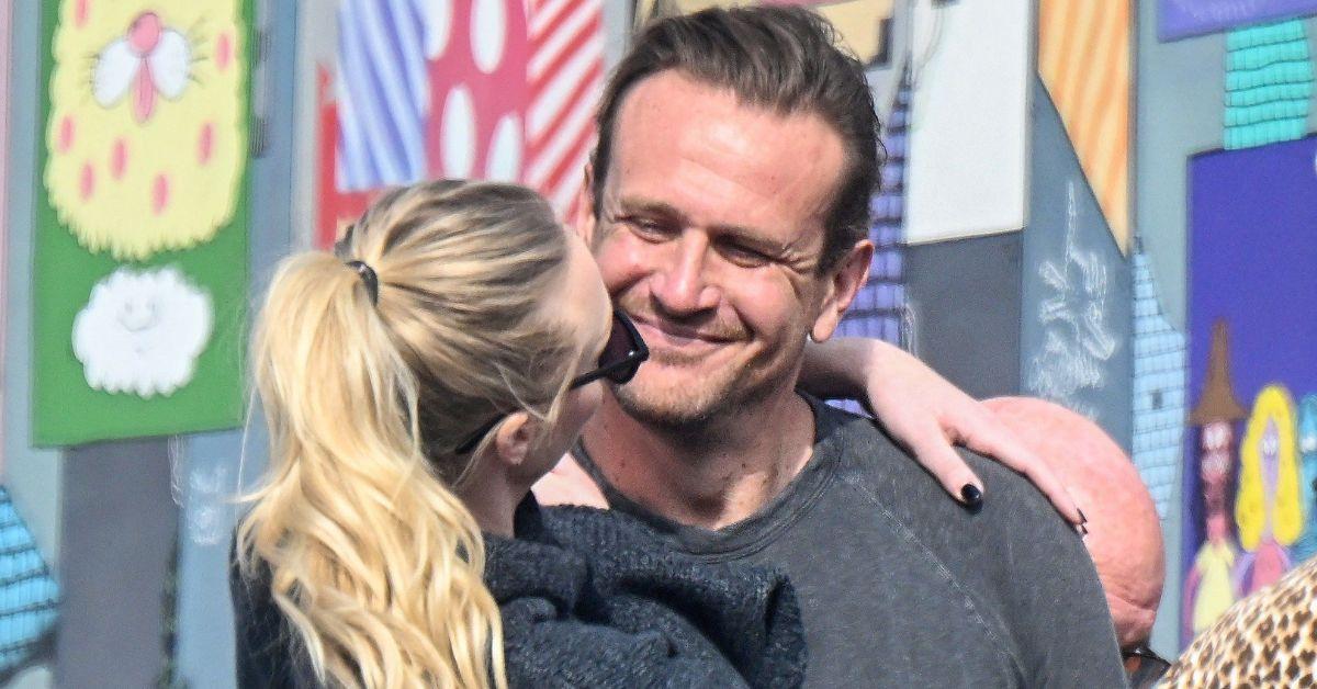 jason segel and fiancee at event