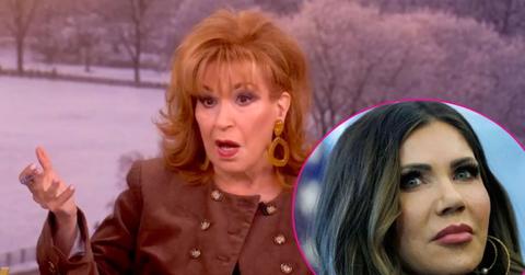 Composite photo of Joy Behar and Kristi Noem