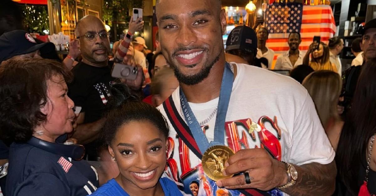 Photo of Simone Biles and husband Jonathan Owens.