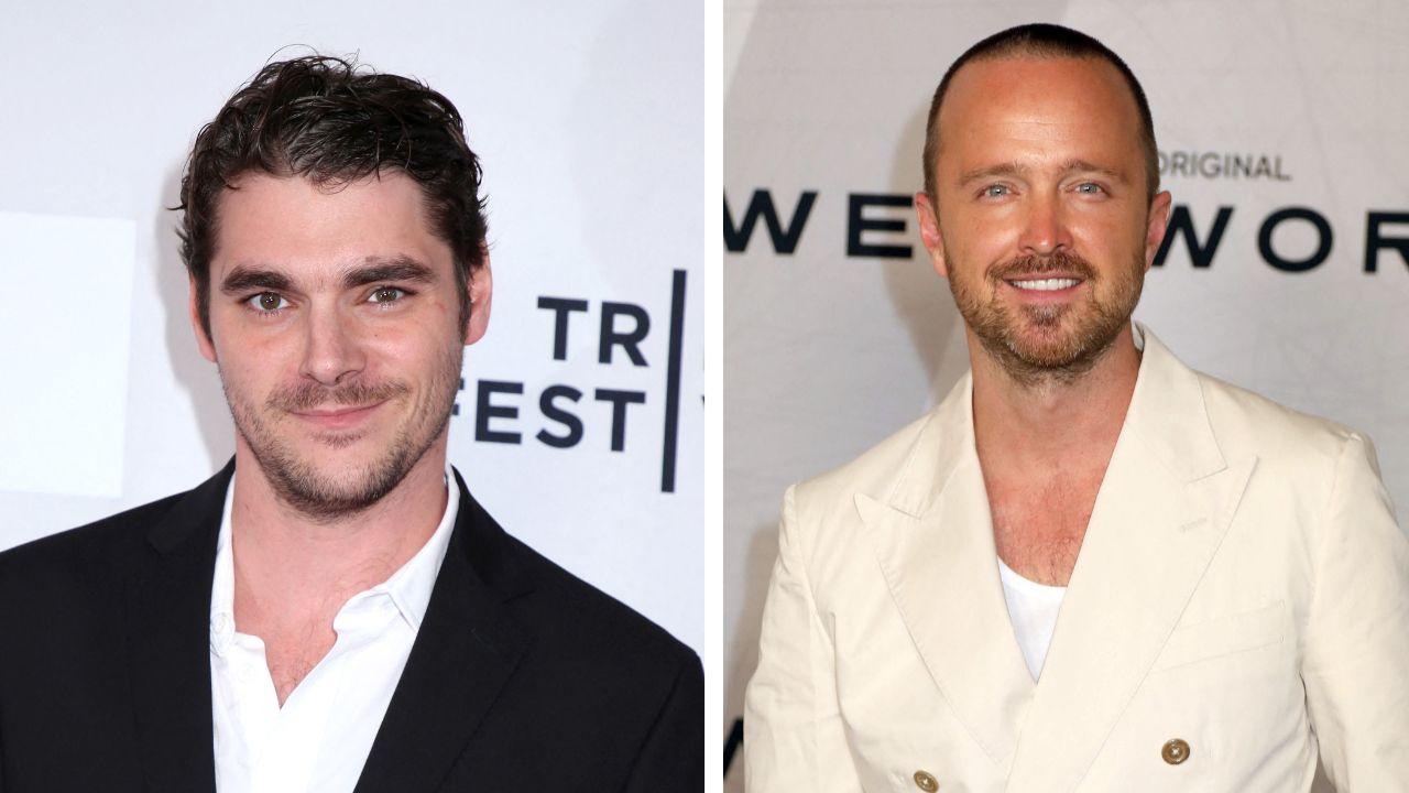 Image of Aaron Paul said that RJ Mitte was constantly smiling.