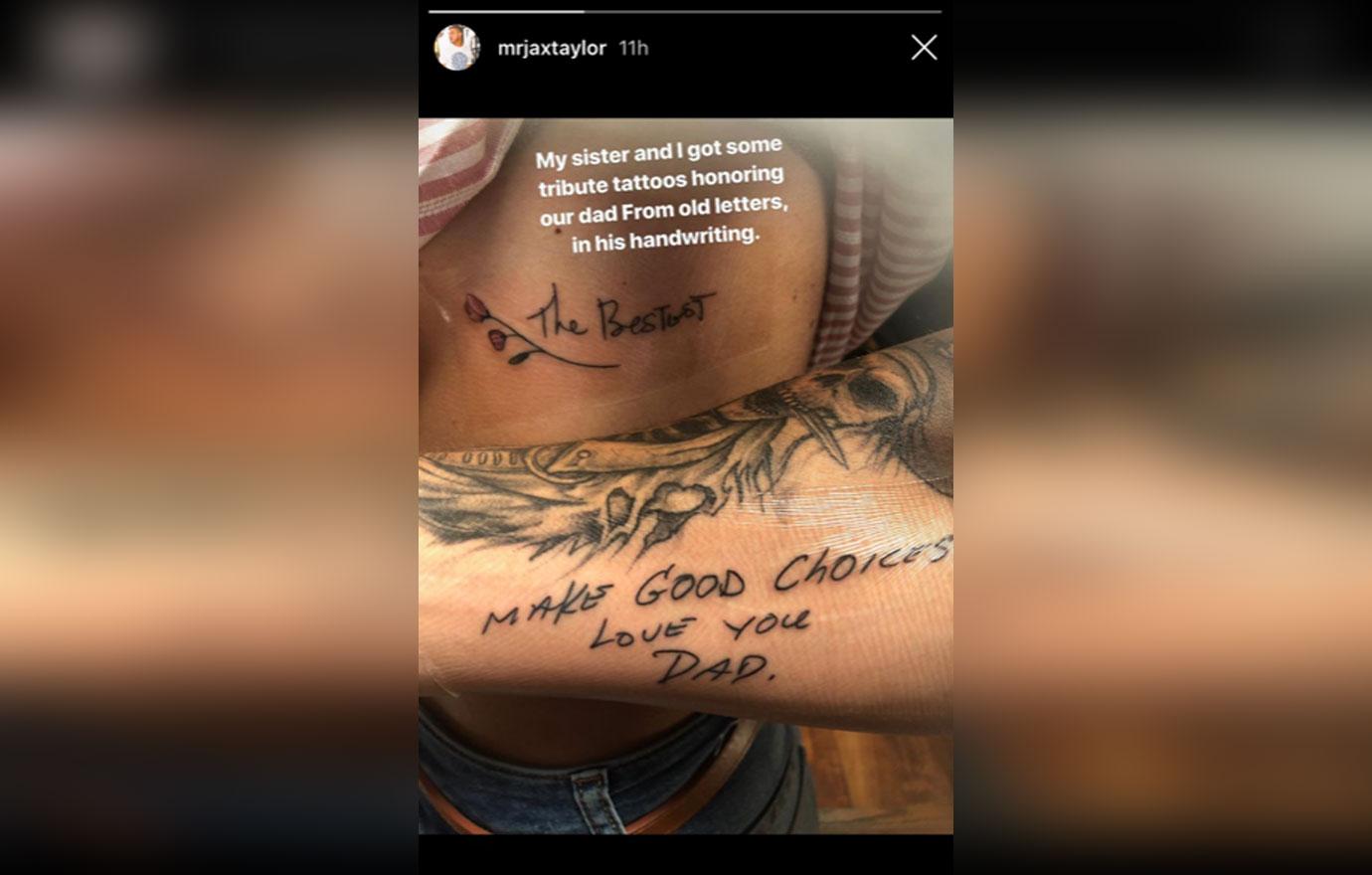 PICS 'VPR' Star Jax Taylor Shows Off Tattoo Dedicated To His Late Father