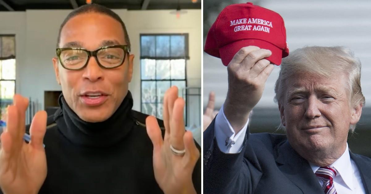 Split photo of Don Lemon and Donald Trump