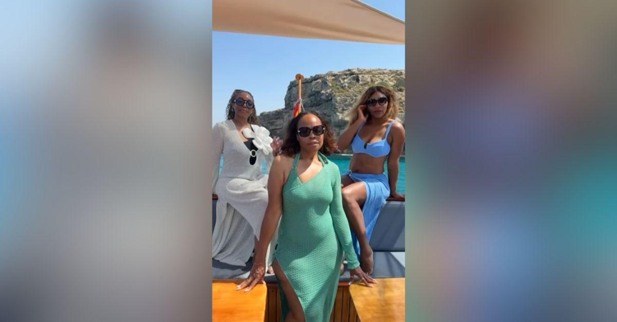 image of Serena Williams posted pics and videos of the fun day with her girlfriends.