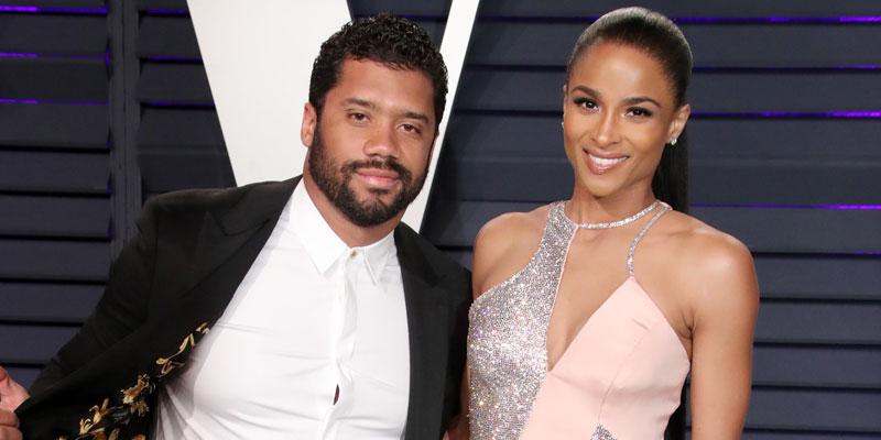 Russell Wilson and Ciara cheering on their Yankees family