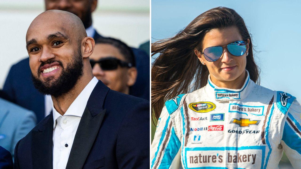 Image of Derrick White and Danica Patrick had previously expressed similar moon landing doubts.