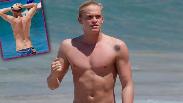 A Very Naked Day At The Beach! Cody Simpson Exposes His Abs During A