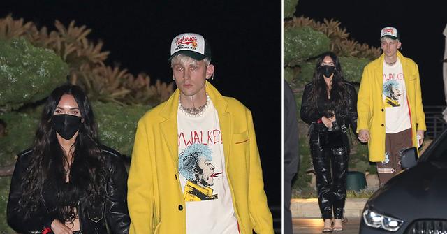 machine gun kelly celebrates his birthday with megan fox at nobu