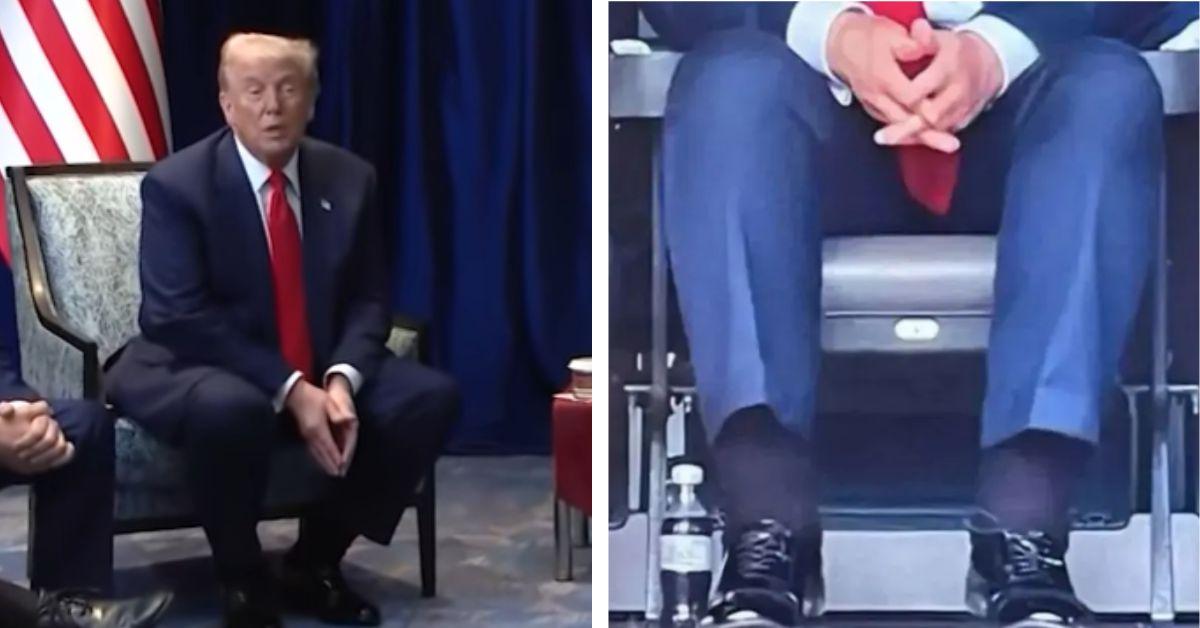 image of Photos showed Donald Trump with swollen ankles during a summit in Malaysia.