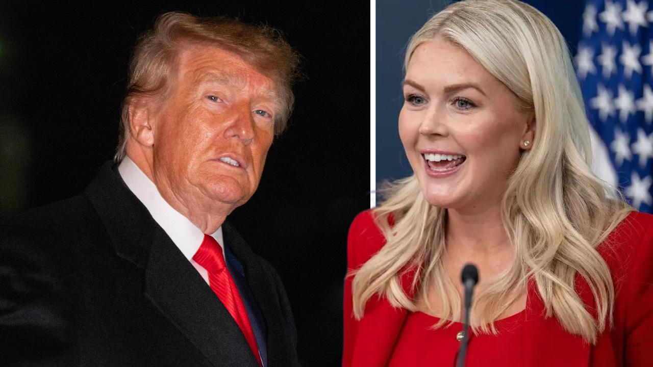 Photo of Donald Trump and Karoline Leavitt