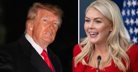 Photo of Donald Trump and Karoline Leavitt