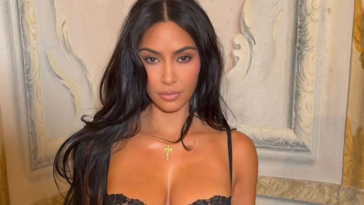 Image of The SKIMS founder flaunted her cleavage in revealing looks as she posed for a series of sultry social media snaps.