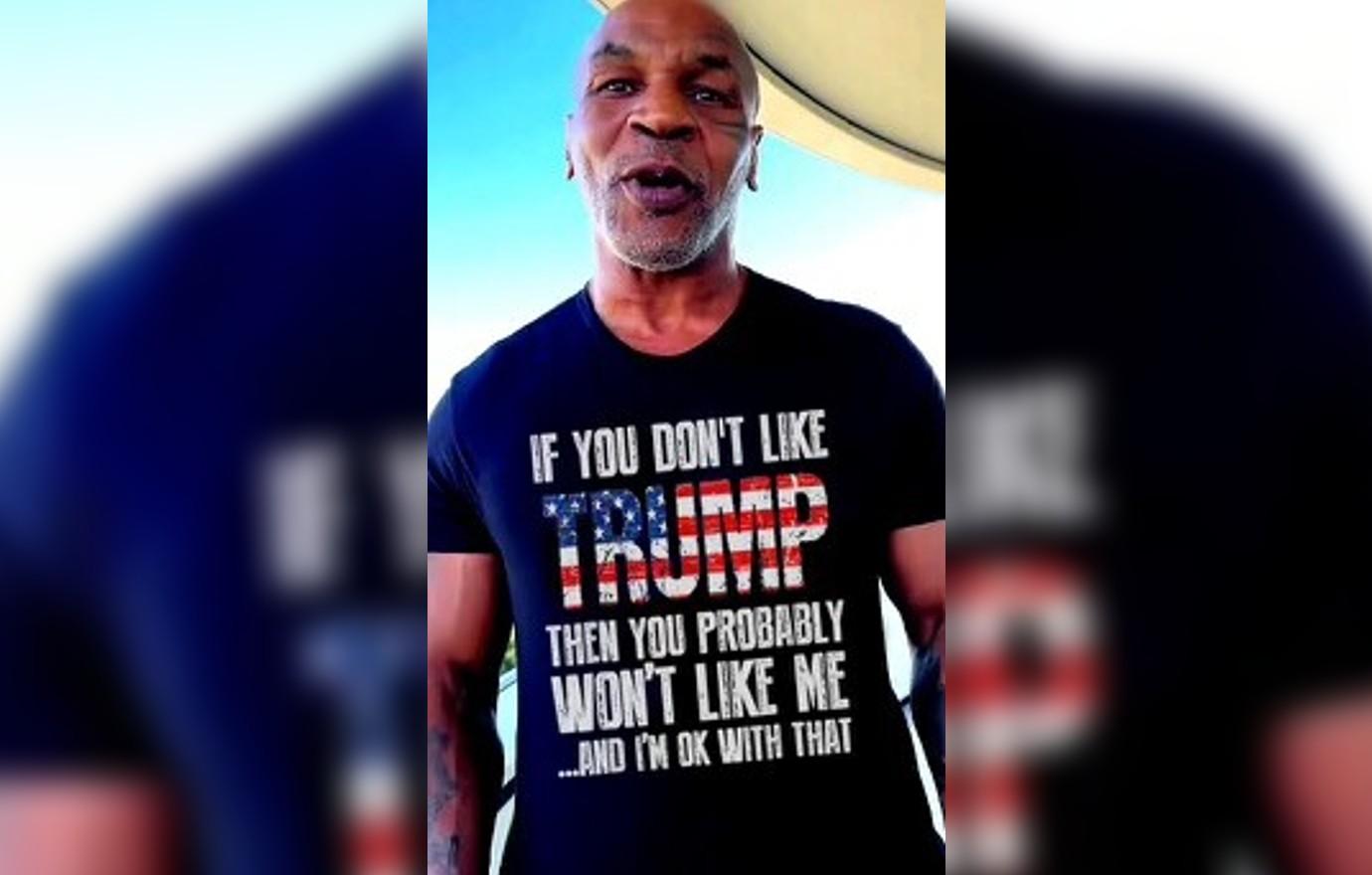 donald trump thanks mike tyson maga shirt edited photo