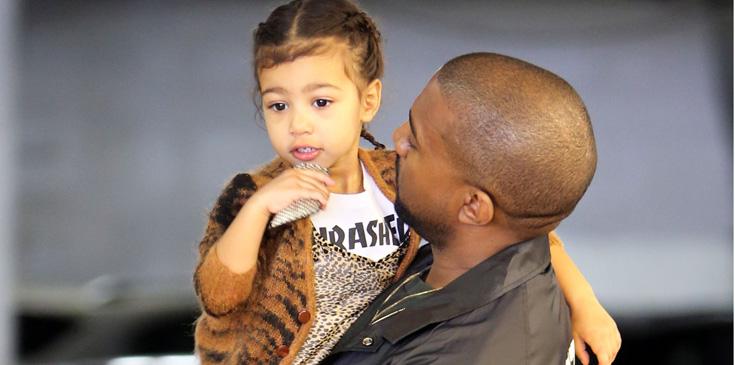 Kim Kardashian And Kanye West Take North To A Birthday Party