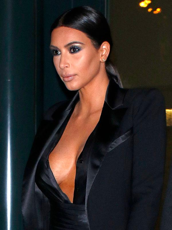 Kim Kardashian and Kanye West dress up for dinner in New York City