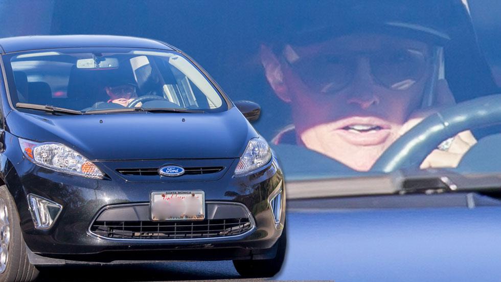 Bruce jenner talking on the phone while driving splash