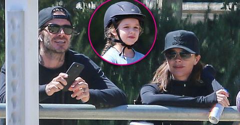 Victoria David Beckham Daughter Harper Photos Long