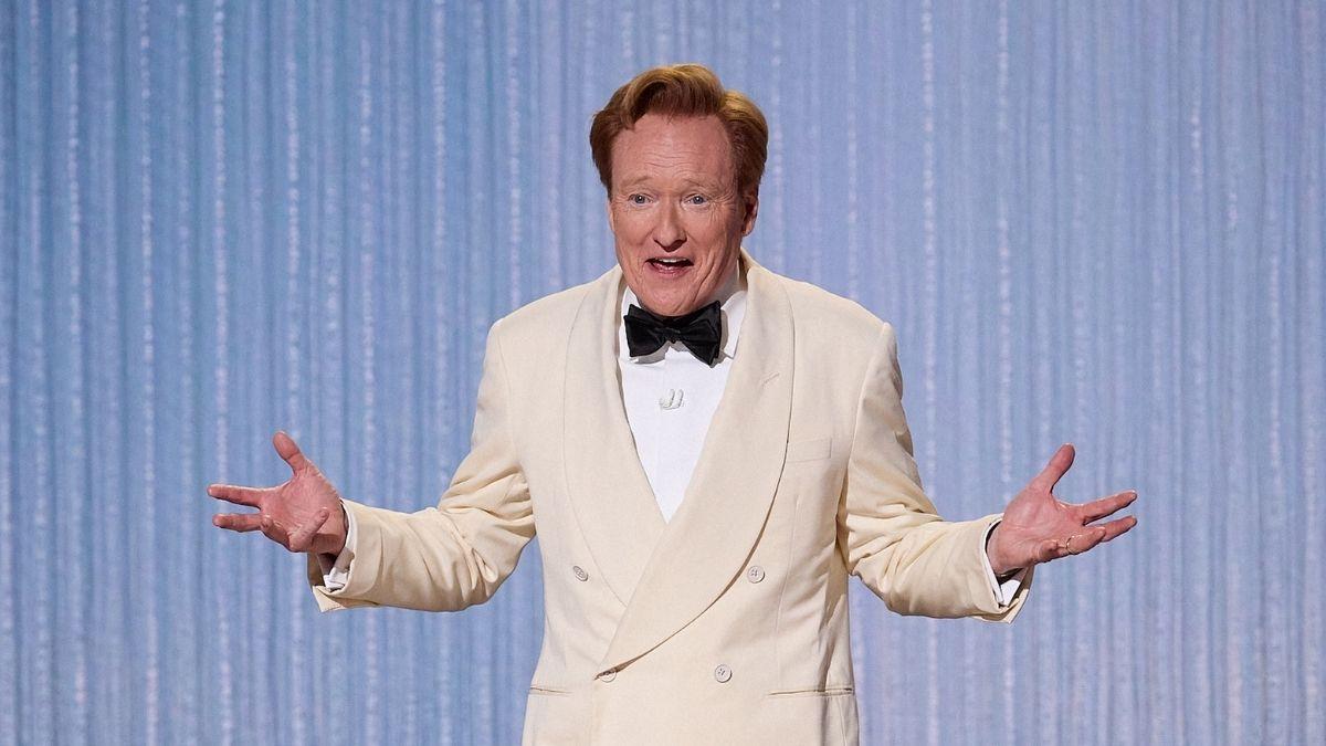 Image of Conan O’Brien joked about being replaced with 'a Waymo in a tux' in his monologue.
