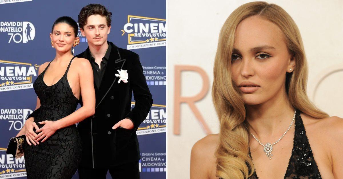 Photo of Kylie Jenner with Timothee Chalamet and a picture of Lily-Rose Depp