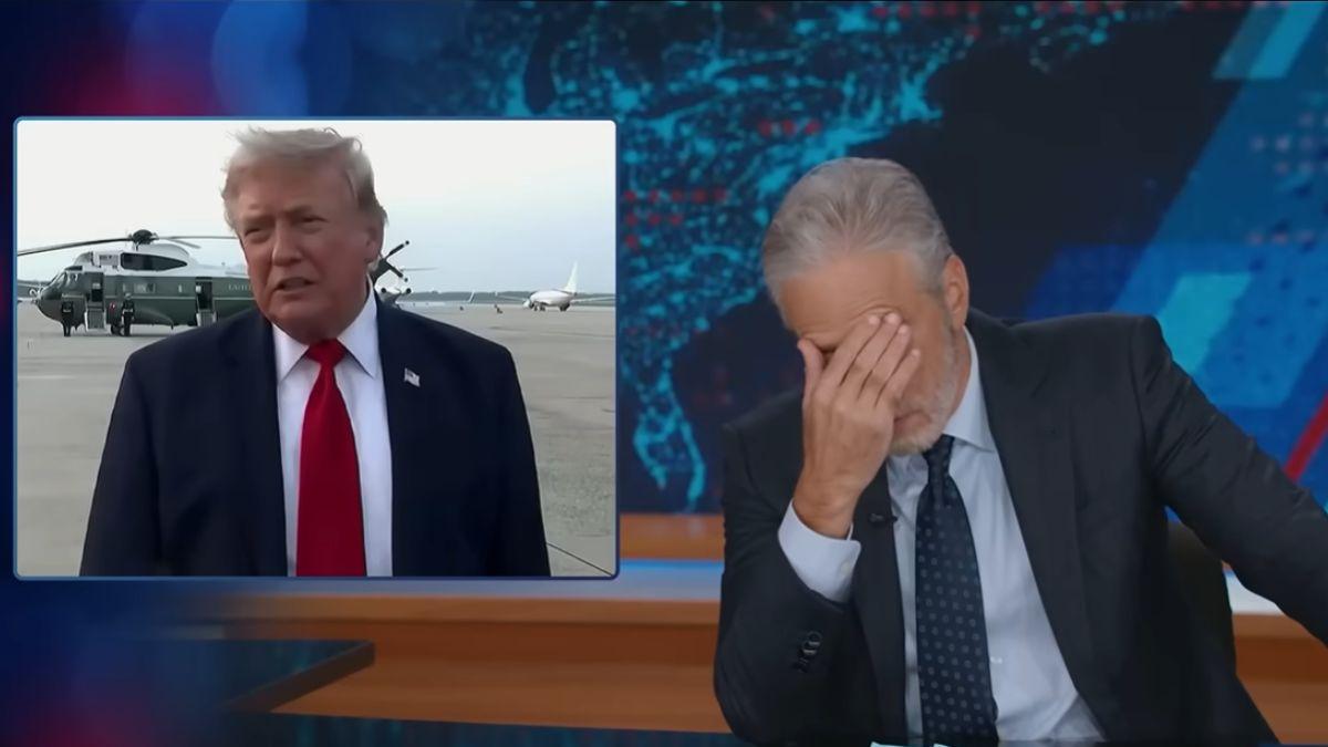 Image of Jon Stewart questioned Donald Trump's description of the FIFA World Cup on 'The Daily Show.'