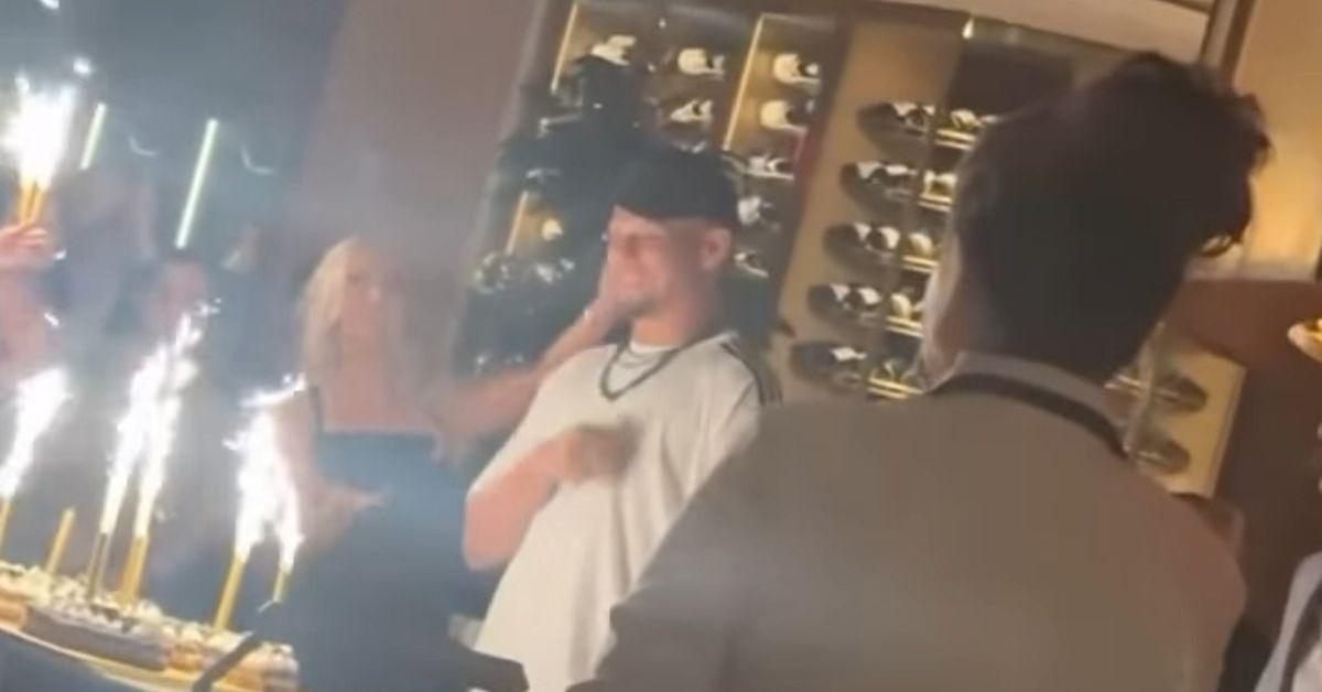 Photo of Patrick Mahomes celebrated his birthday at the steakhouse he co-owns with Travis Kelce. 