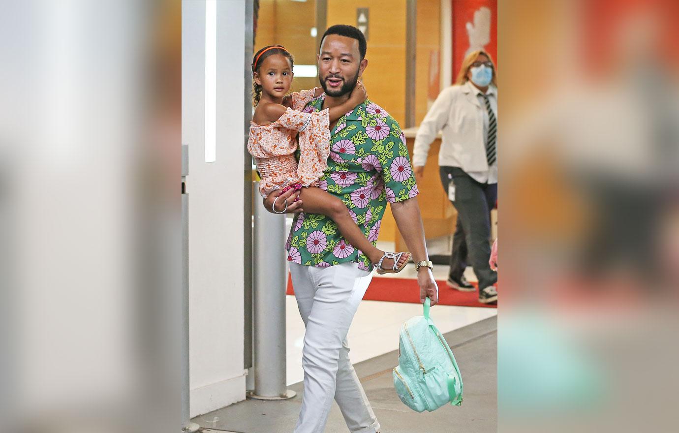 john legend and chrissy teigen seen with kids in la