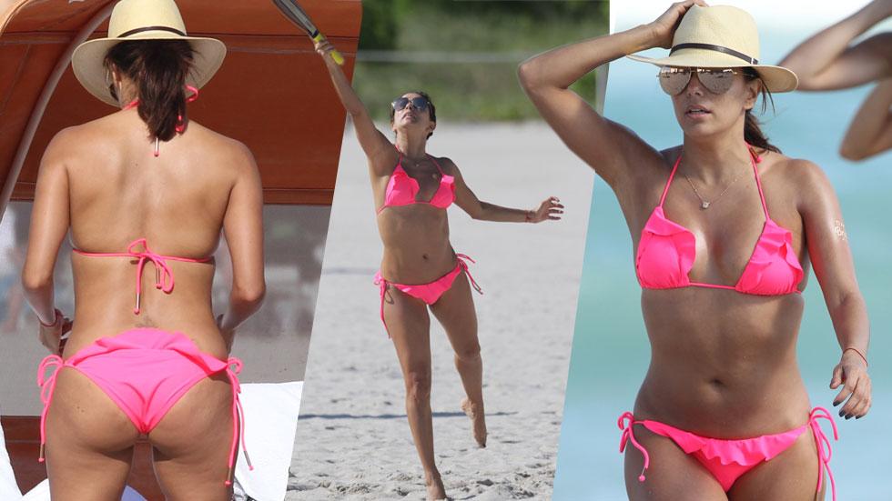 Karrueche Tran flaunts her toned frame in a skimpy gray bikini