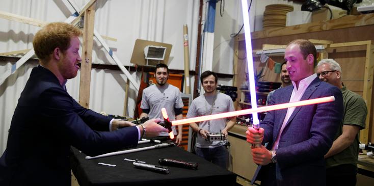 The Duke Of Cambridge And Prince Harry Visit The &#8220;Star Wars&#8221; Film Set