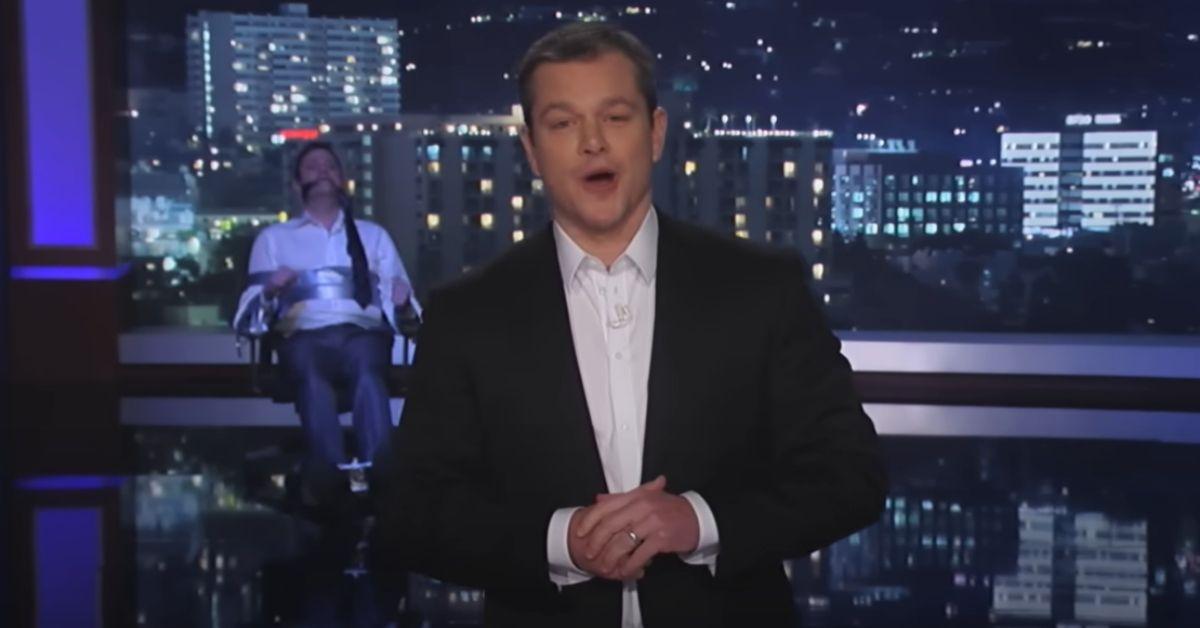 Photo of Matt Damon and Jimmy Kimmel