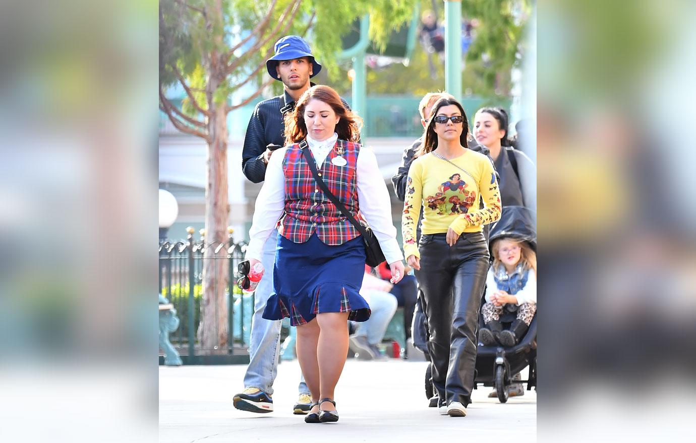 Kourtney Kardashian & Ex Younes Bendijma Travel To Disneyland