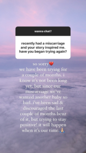 Lauren Burnham Answers Fan About Miscarriage