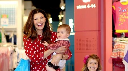 Ali Landry looks flawless with 8 month old son Valentin shopping