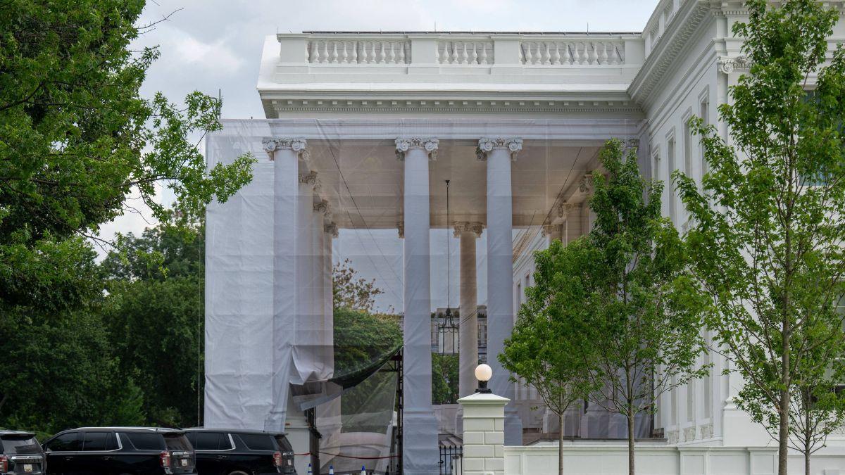 Image of The president moved forward with additional White House security projects, including a helipad.