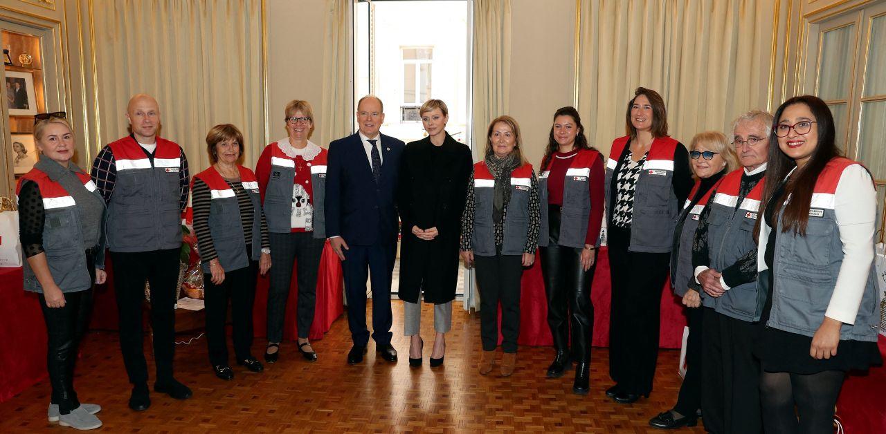 princess charlene prince albert celebrate annual children christmas party