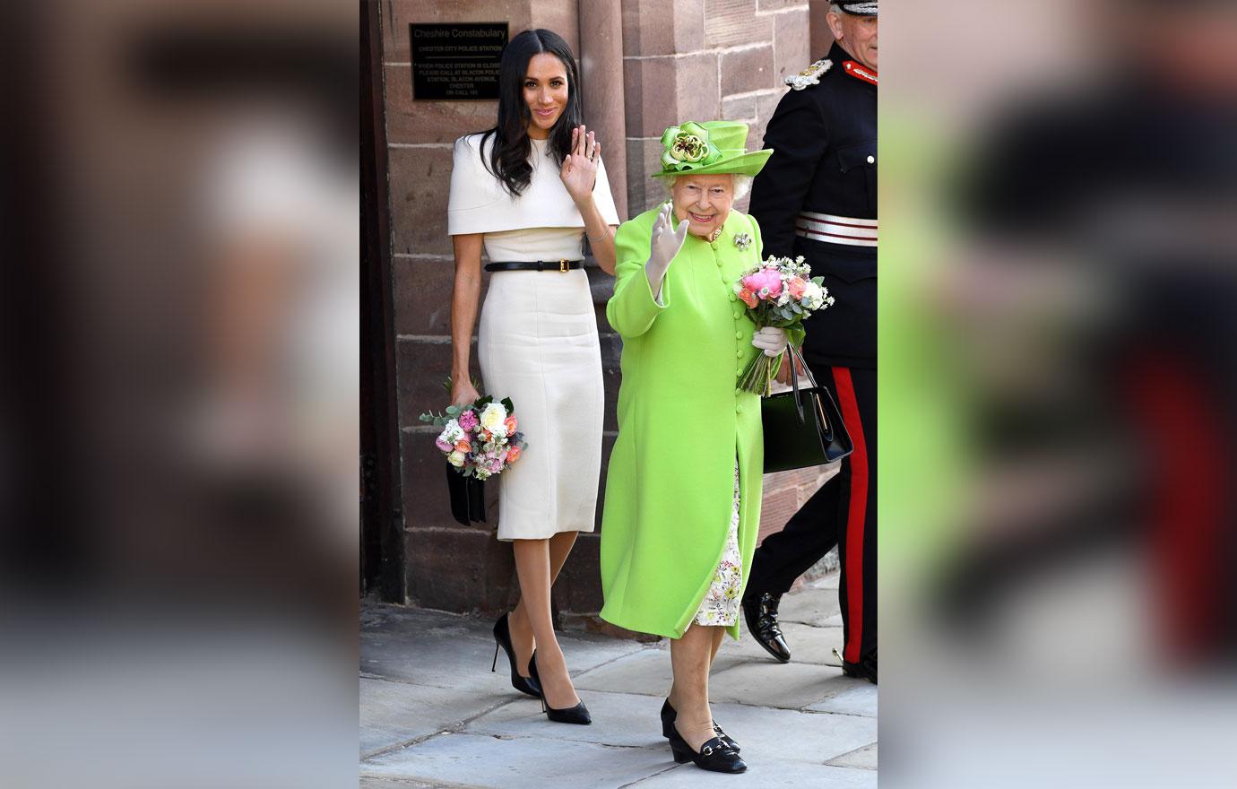 meghan markle makes the queen smile first joint appearance 01